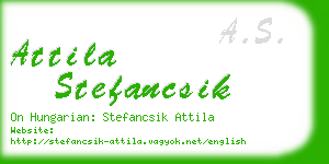 attila stefancsik business card